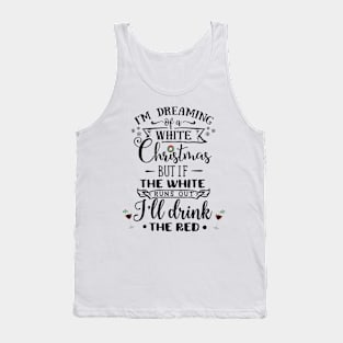 White Christmas Red Wine Tank Top